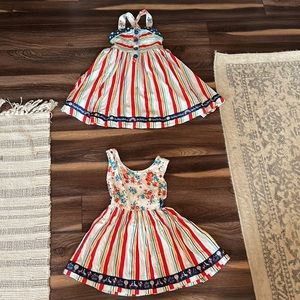 3pc Girls 8 Wildflowers Merry Go Round Top & 6 Elaine Harper Dress & headband 🇺🇸